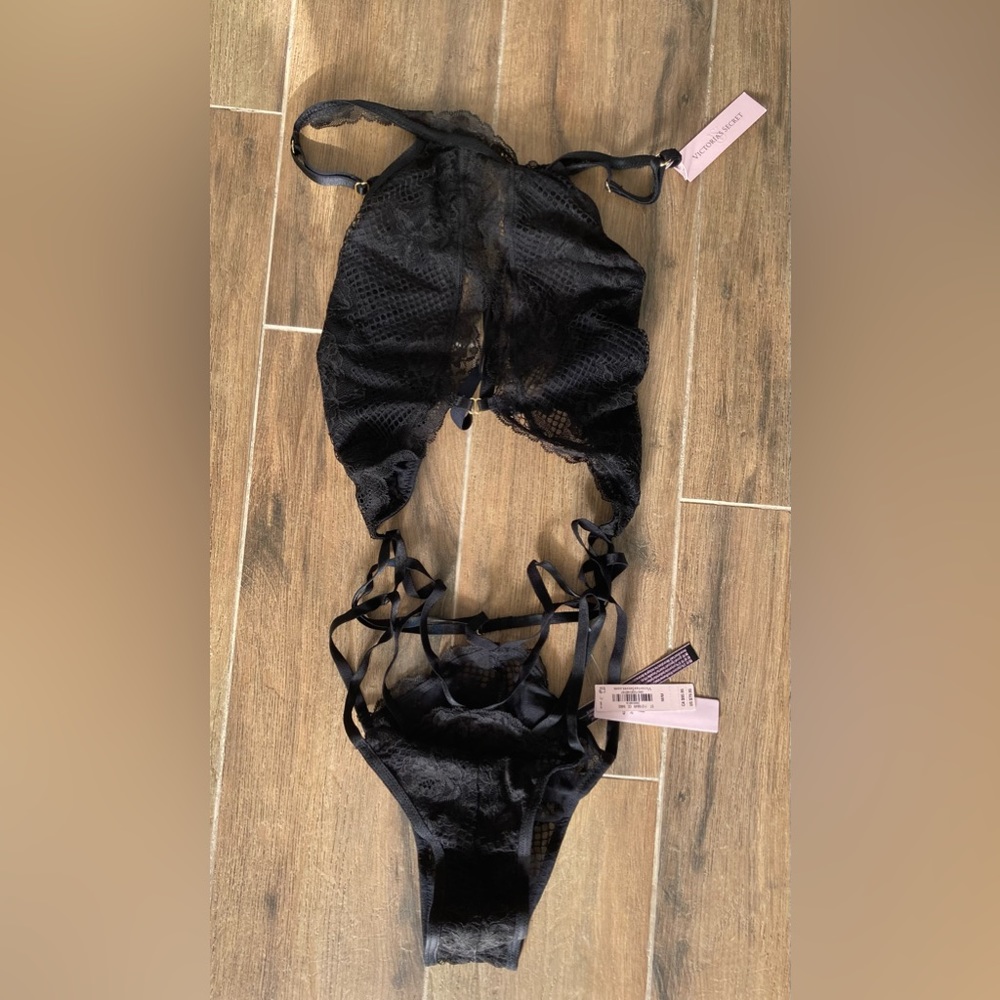 Victoria’s Secret Black Bodysuit Medium Lingerie